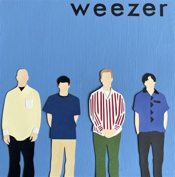 Who is on the Weezer Blue album cover?